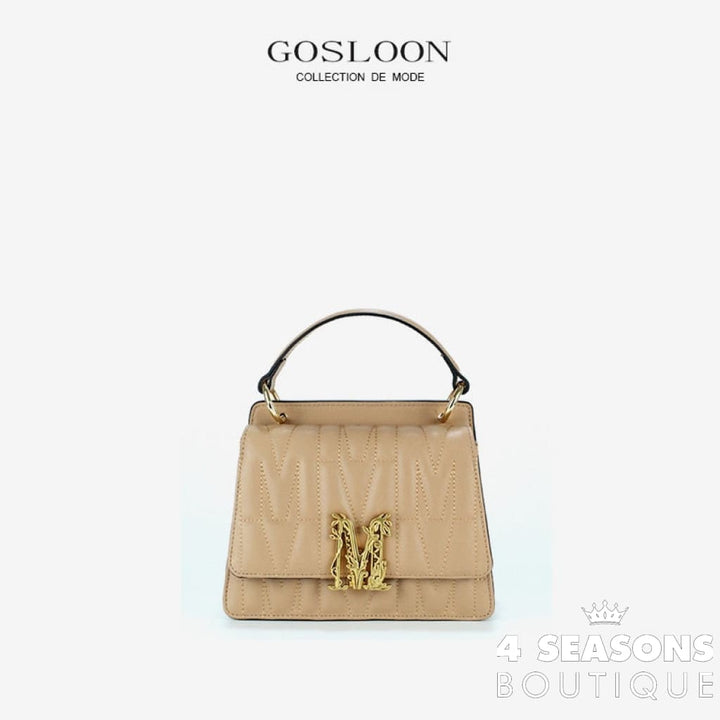 Gosloon Women&#39;S Bag Luxury Designer Handbag New Saddle Genuine Leather Famous Brand One Shoulder