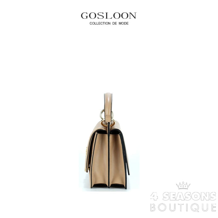 Gosloon Women&#39;S Bag Luxury Designer Handbag New Saddle Genuine Leather Famous Brand One Shoulder