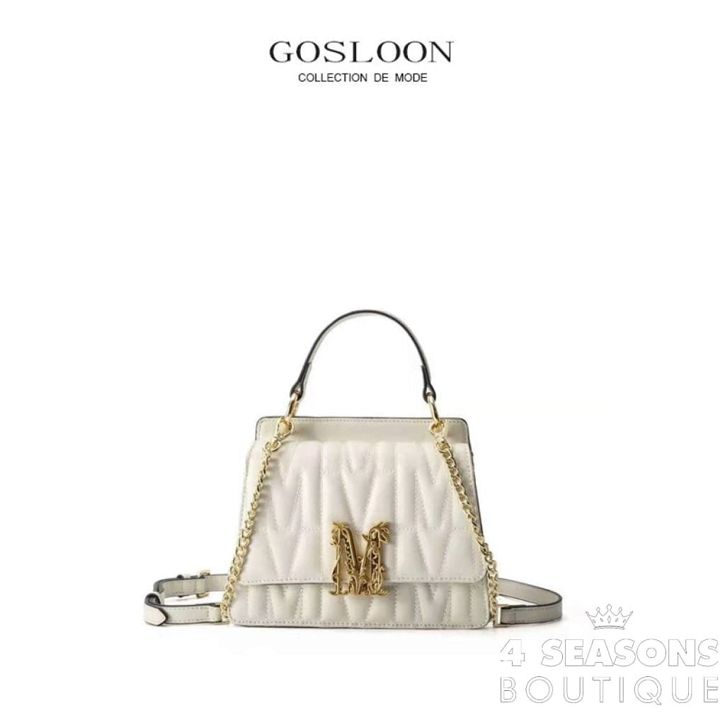 Gosloon Women&#39;S Bag Luxury Designer Handbag New Saddle Genuine Leather Famous Brand One Shoulder