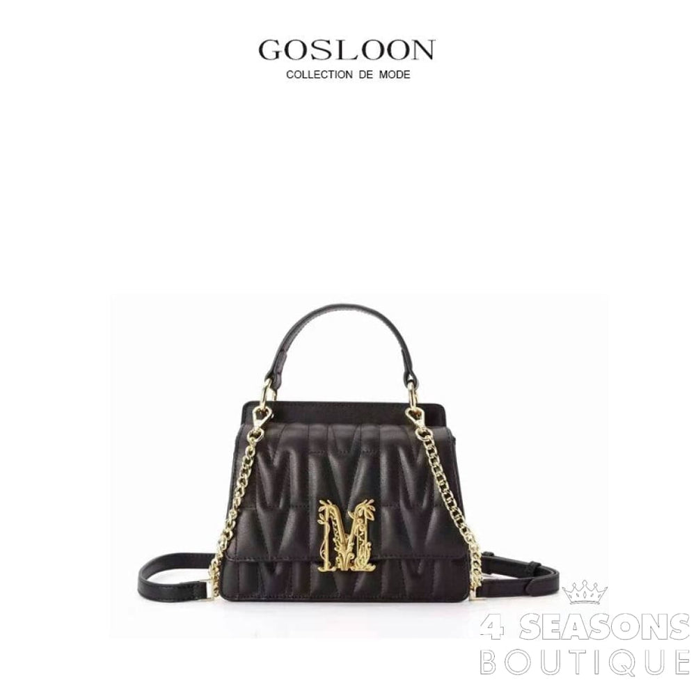 Gosloon Women&#39;S Bag Luxury Designer Handbag New Saddle Genuine Leather Famous Brand One Shoulder