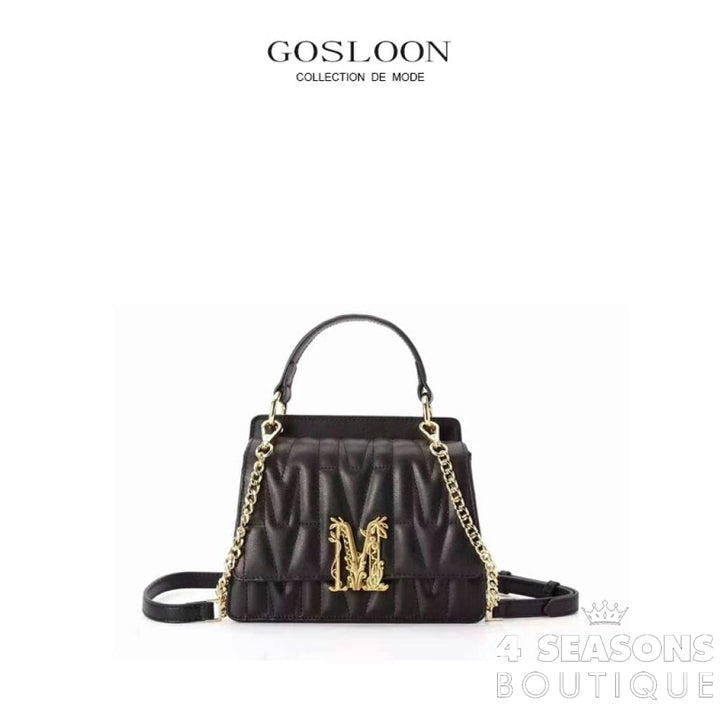 Gosloon Women&#39;S Bag Luxury Designer Handbag New Saddle Genuine Leather Famous Brand One Shoulder