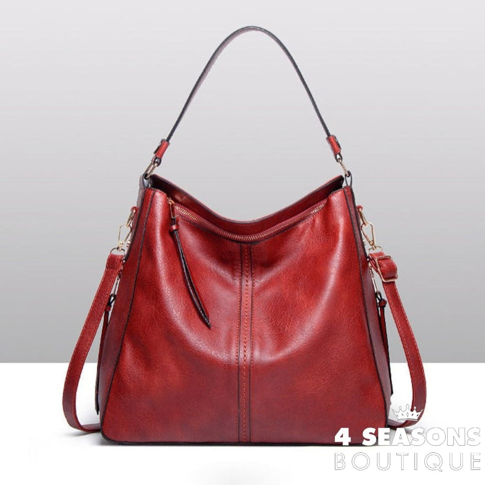 Bolsa De Couro Luxury Vinho