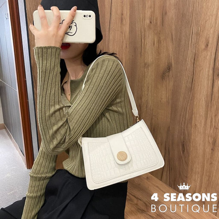 New Crocodile Pattern Rectangular Ladies Handbag Chain Small Shoulder Bag Fashion Design Leather