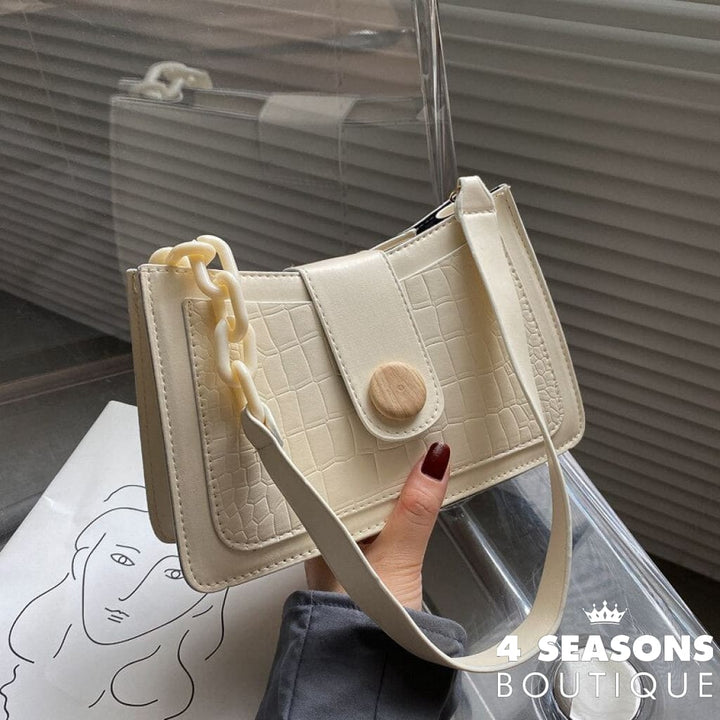 New Crocodile Pattern Rectangular Ladies Handbag Chain Small Shoulder Bag Fashion Design Leather