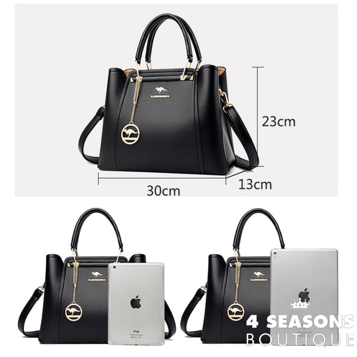 Women Soft Leather Handbags Luxury Designer 3 Layers Shoulder Crossbody Bags Ladies Large Capacity