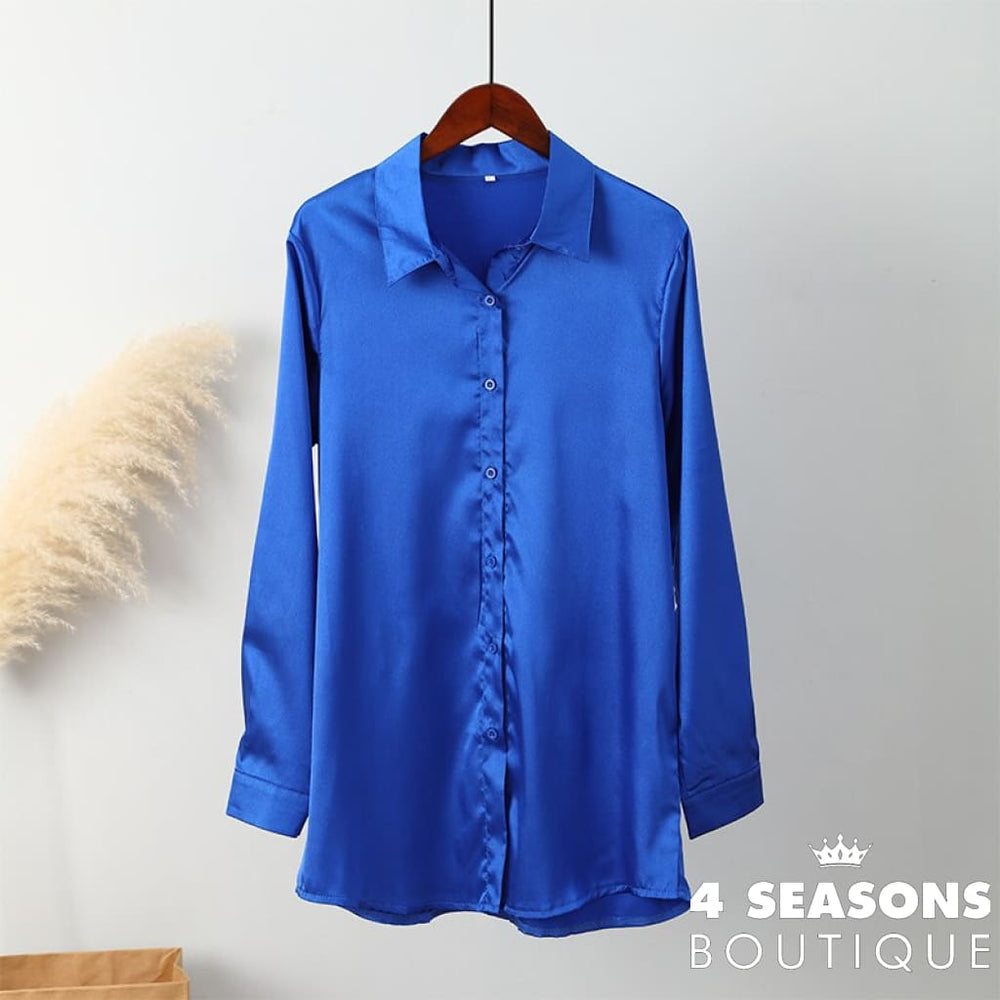Camisa Cetim Consuelo Azul / P China