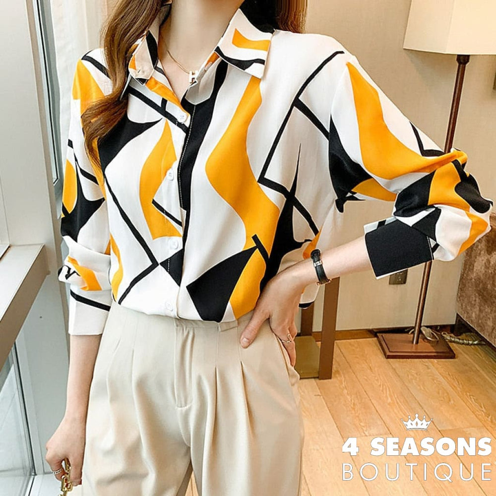 Camisa Chiffon Âmbar Amarelo / P