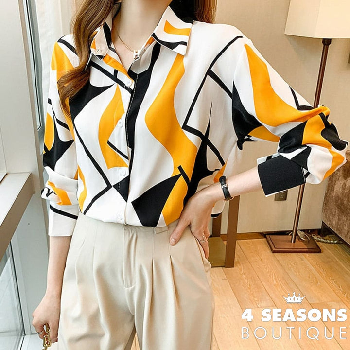 Camisa Chiffon Âmbar Amarelo / P