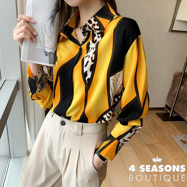 Camisa Chiffon Marta Amarelo / P