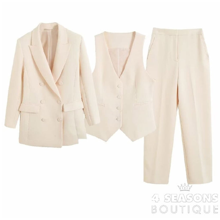 Conjunto 3 Peças Parisiense (Colete+Calça+Blazer)