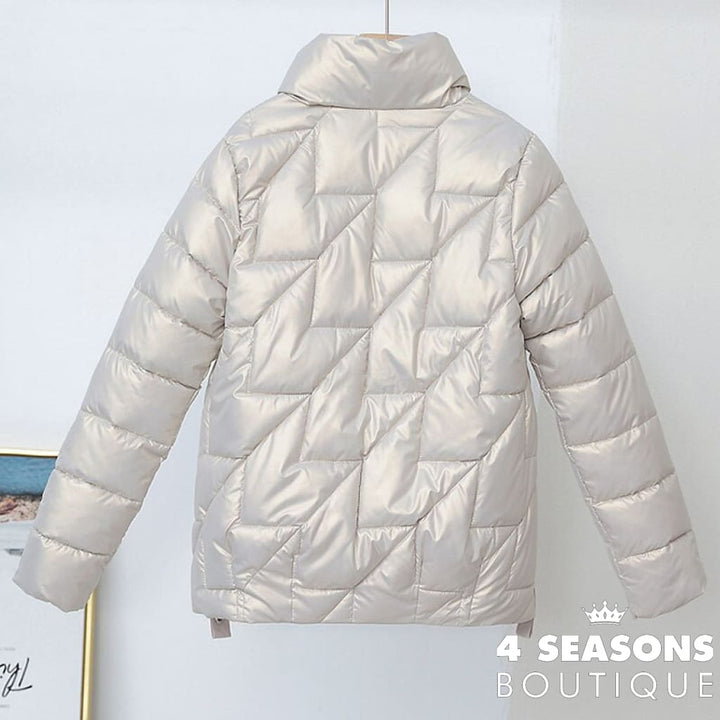 Women Jacket 2022 New Winter Parkas Female Glossy Down Cotton Jackets Stand Collar Casual Warm Parka