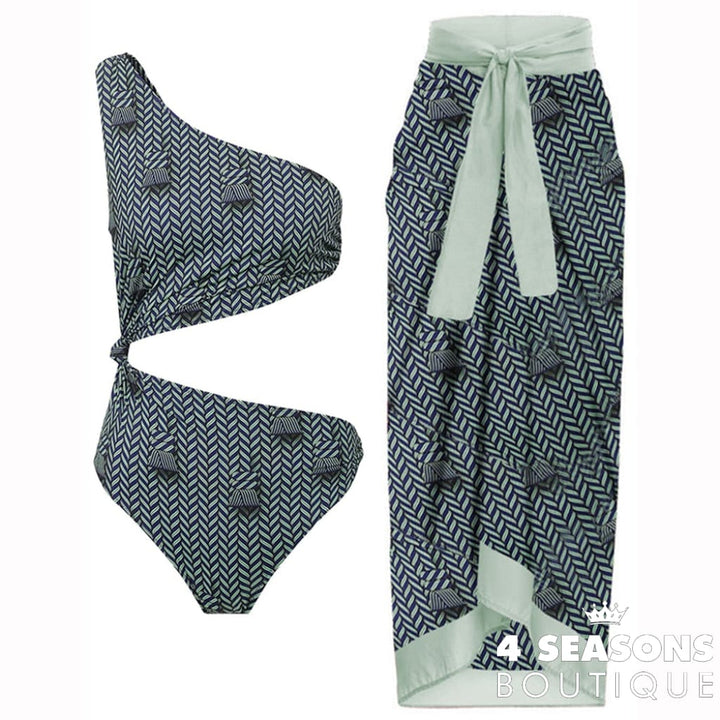Sexy Cutout Bikinis 2022 New The Shoulder Swimwear Fashion One-Piece Swimsuit And Cover Up Women