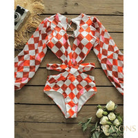 Earthy Tones Geographic Swimsuit