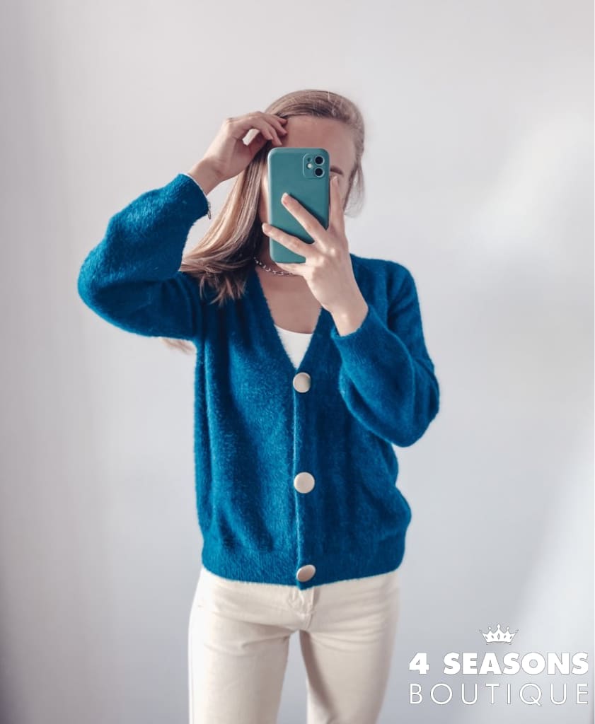 Suéter Casual Helô Azul Tóquio / Tamanho Único