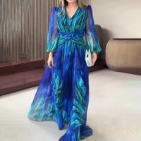 Printed Blue