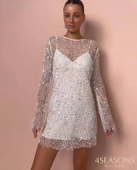 White with sequins