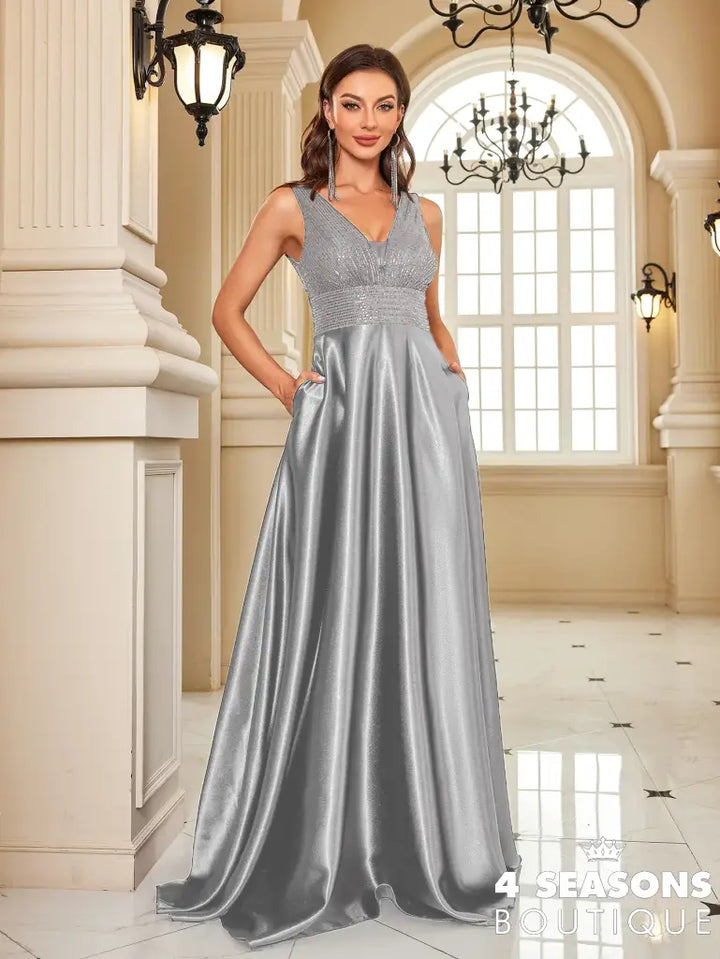 Vestido Garbo Prata / Ggg